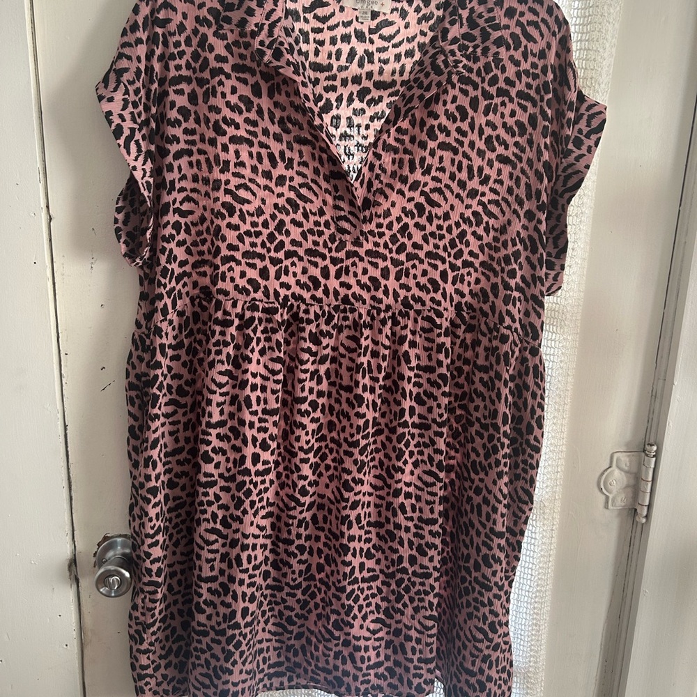Umgee Mauve Leopard Print Dress